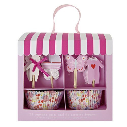 Meri Meri 45-1309 Baby Shop Pink Cupcake Kit Novelty