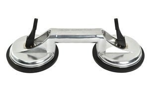 Alytimes Heavy Duty Aluminum Double Handle (2 cup) suction cup plate/pad for lifting/pulling glass N4