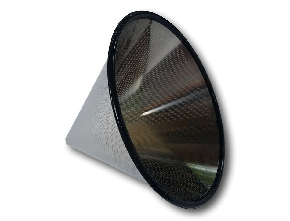 Coffee Filter for Hario V60, Chemex, Osaka carafes and other pour over coffee makers. Stainless Steel Reuseable... N2