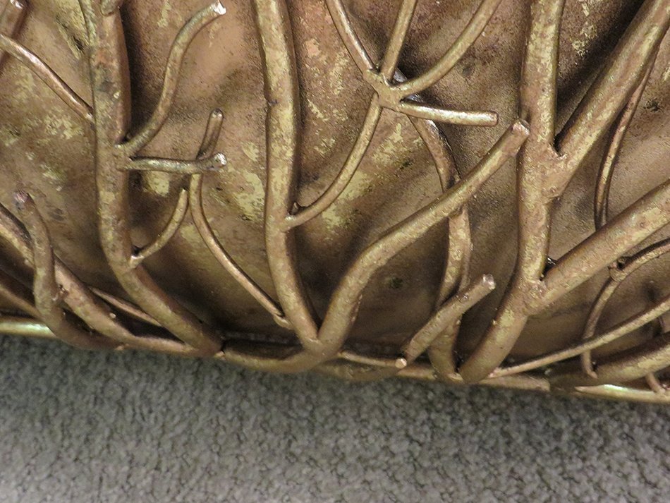 Golden Branches Iron Log Holder | Metal Fireplace Accessories