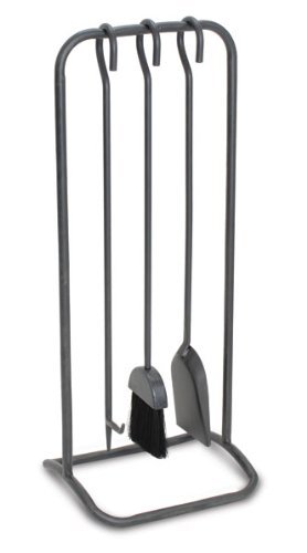 Pilgrim Home and Hearth 18087 Woodland Fireplace Tool Set, Natural Iron