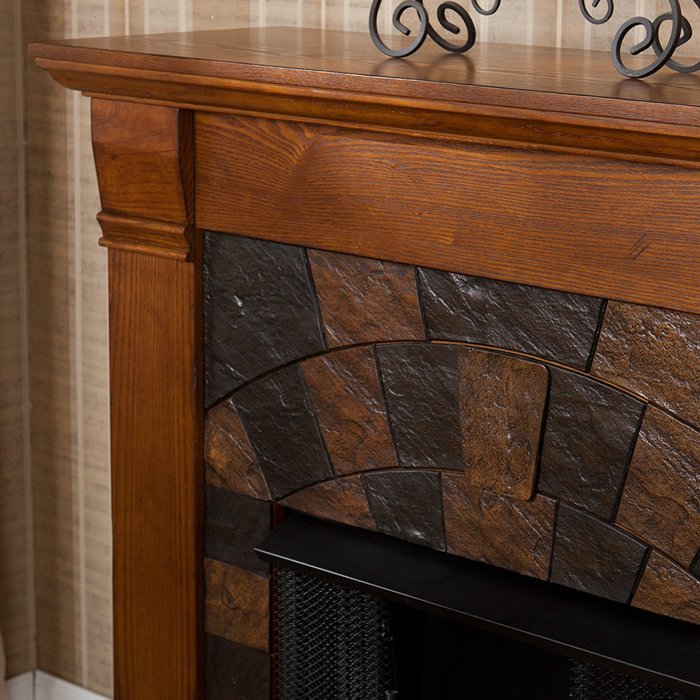 Southern Enterprises Elkmont Oak Electric Fireplace N10