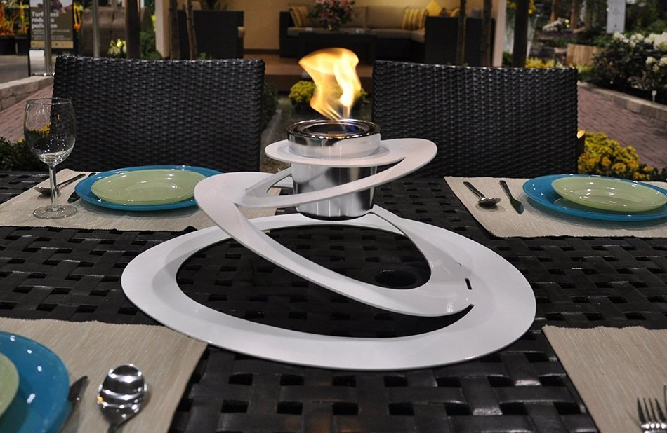 Decorpro 10214 Ovia Fireburner, White N2