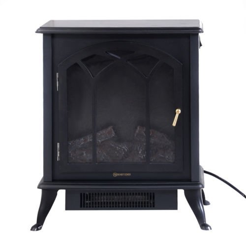 Elegant Vintage Free Standing 1500W High Heating Heater Fire Flame Stove Wood Adjustable Electric Fireplace N4
