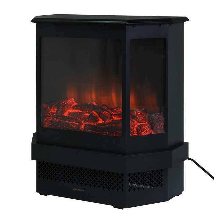 Fanala 23" 1500W Adjustable Electric Fireplace Heater Free Standing Mobile Fireplaces N6