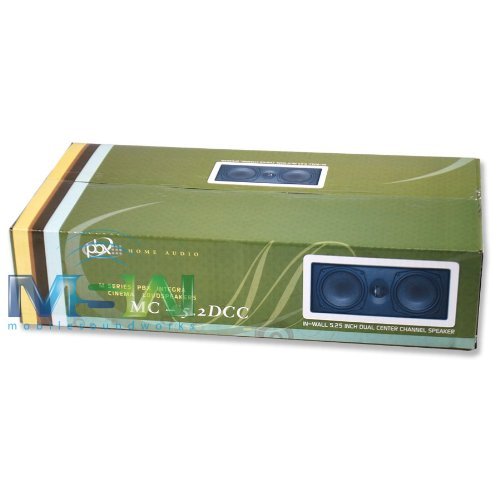 PBX (PowerBass) Home Audio MC-5.2DCC Dual 5-1/4" M-Series Integra Cinema 2-Way In-Wall Center Channel Speaker N2