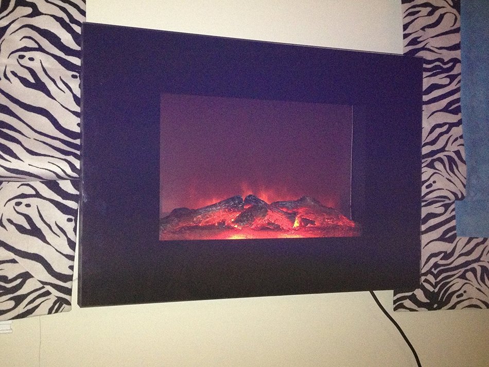34" Contemporary Wall Mount Electric Fireplace 1500W/ 5000 BTU by Solaire N2