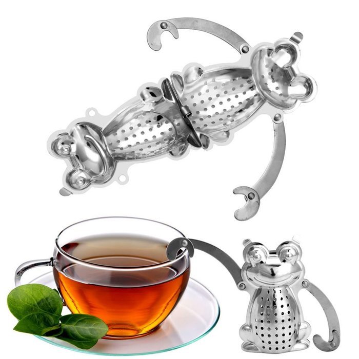 Kangnice Stainless Frog Tea Infuser Diffuser Loose Leaf Strainer Herbal Spice Filter New