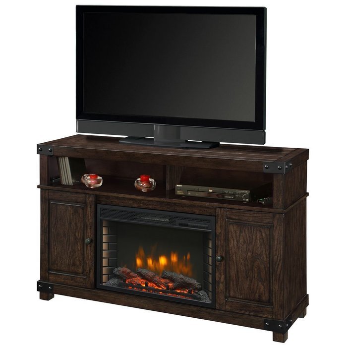 Muskoka 370-161-99 Hudson Media Rustic Brown Finish Electric Fireplace N4