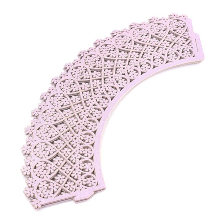 HUAL Cupcake Wrappers 50 Filigree Artistic Bake Cake Paper Cups Flowers Lace Laser Cut Liner Baking Cup Muffin... N3