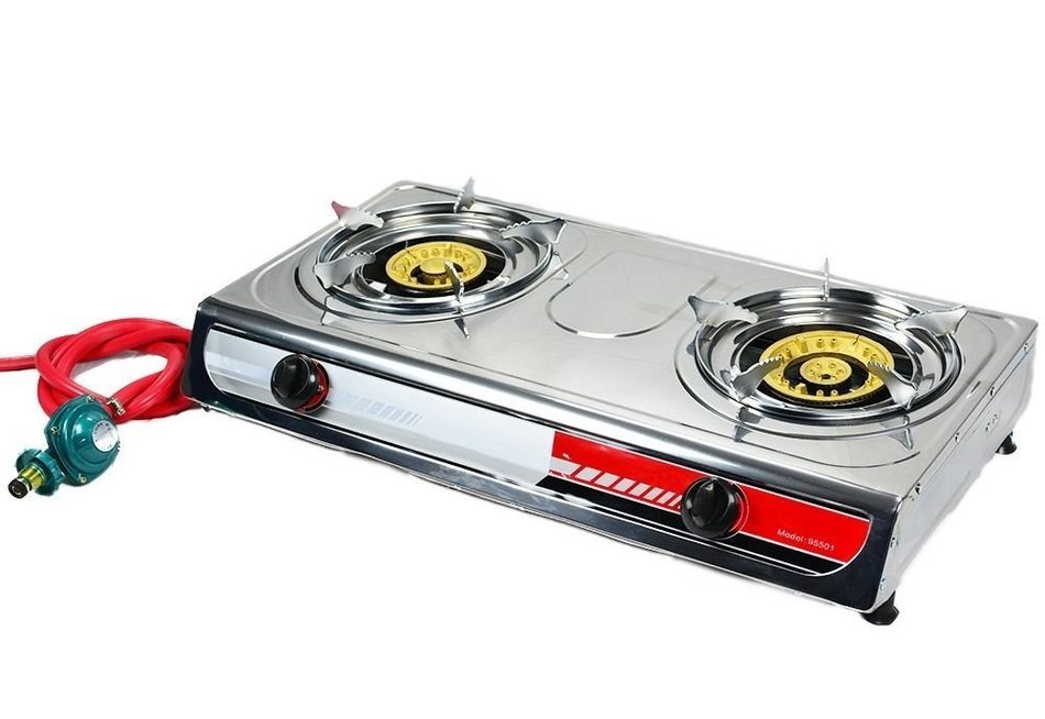 GHP Alpha 2058 Heavy Duty Stainless Steel Double Burner Stove