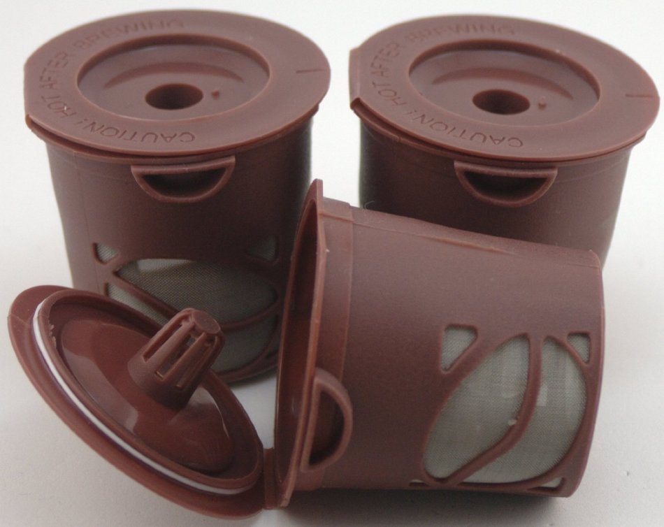 EyreLife Reusable Coffee Filters Solo Filter Pod K-Cup Pack of 3 with One Scoop