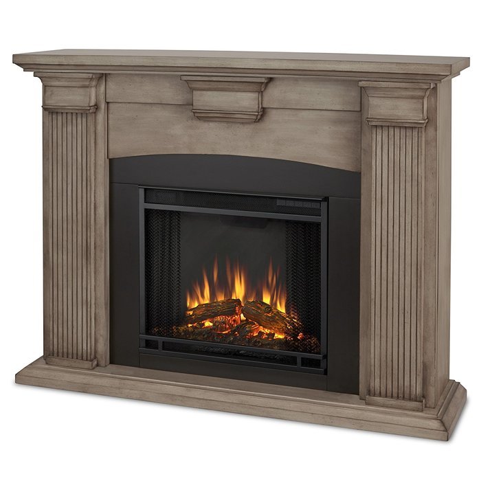 Real Flame 7920E Adelaide Electric Fireplace, Medium, Dry Brush White