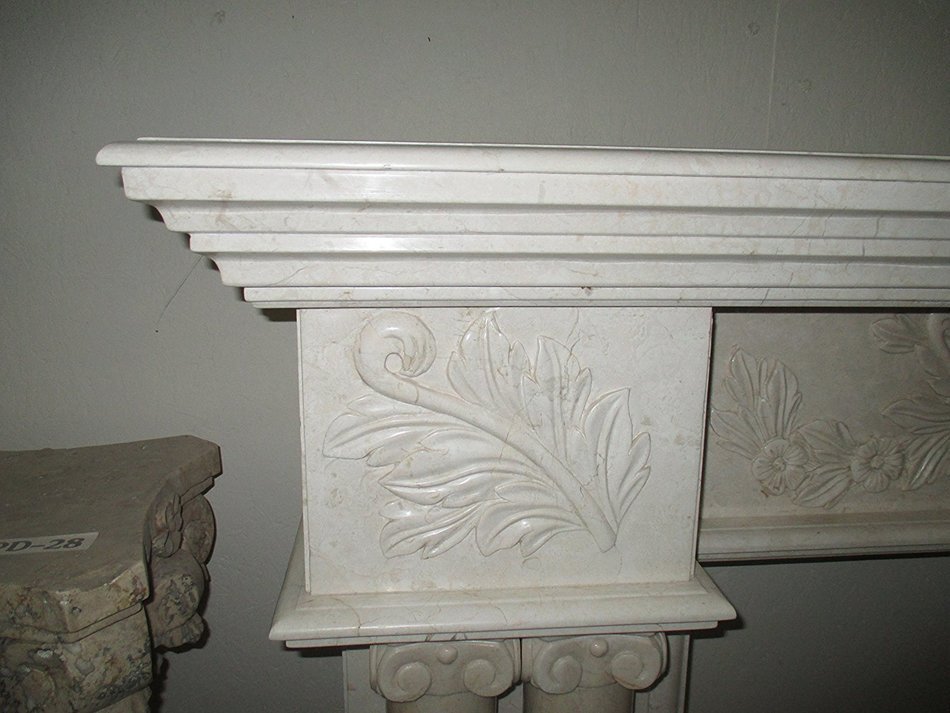 Cream Polished Marble Fireplace Surround FPS-04 N2