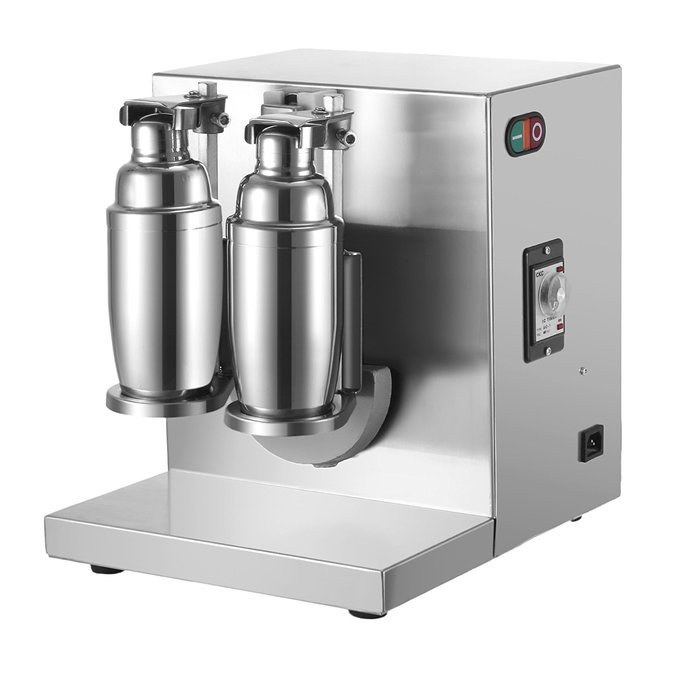Happybuy Milk Tea Shaker Double Frame Milk Tea Shaking Machine 400r/min Stainless Steel Auto Tea Milk Making Machine...