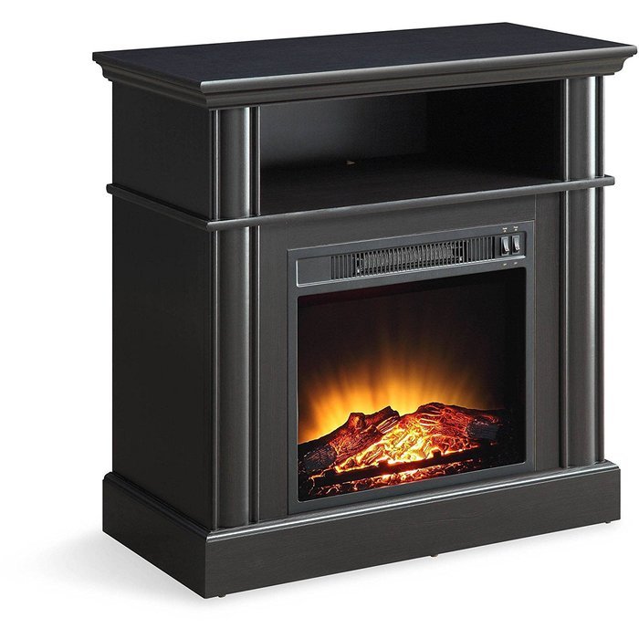 31" Mainstays Media Fireplace Heater for TV's up to 42" Provides Heating up to 400 sq ft and A Flame with or without... N2