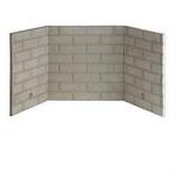 Refractory Brick Liner Kit for Fireplace and Firebox - 36"