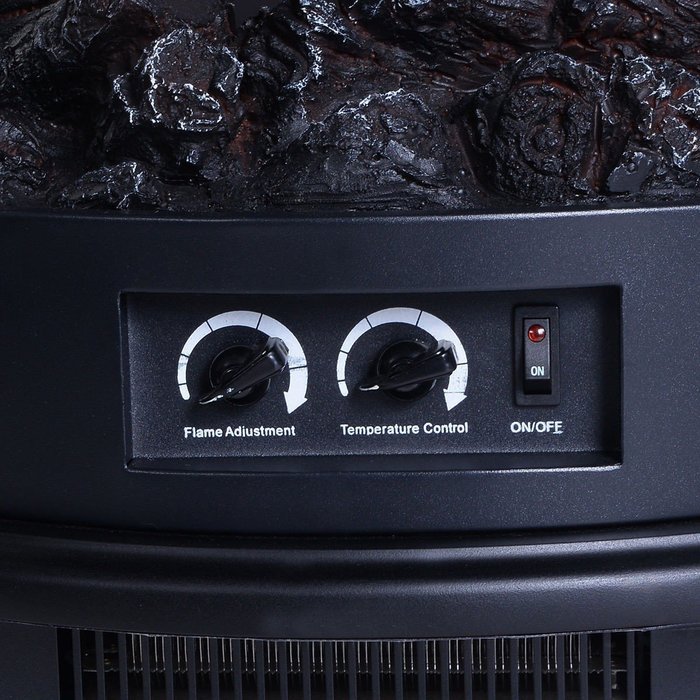 Free Standing Electric 1500W Fireplace Heater Fire Flame Stove Wood Adjustable - Compact Design Great for All... N8