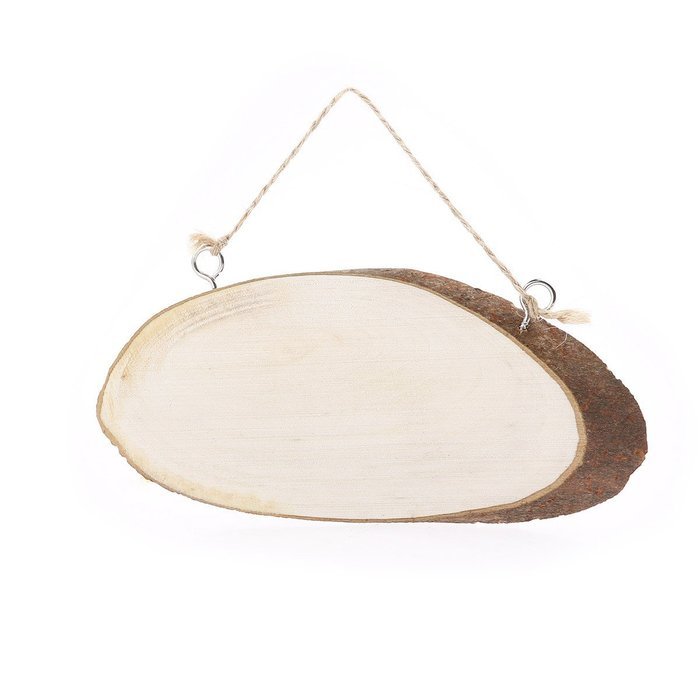 LEORX Wood Slices Oval Tree Log Slice Plaques (Wood Color) N4
