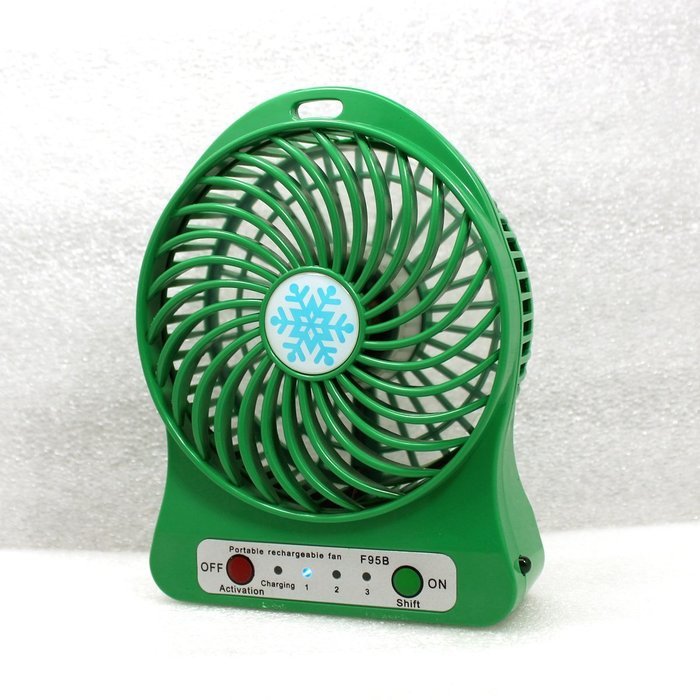 Fonxian Mini Portable Fan Rechargeable Battery Powered Small Table Fan with 3-level Speed (Orange) N18