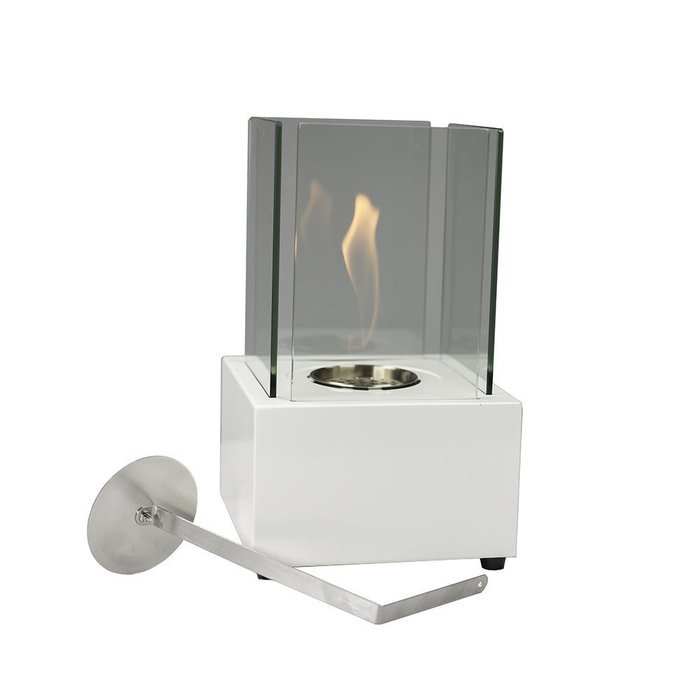 Sunnydaze Cubic Ventless Bio Ethanol Tabletop Fireplace, Black N6