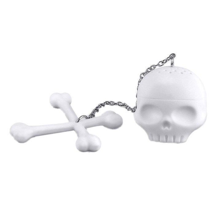 Solvang Silicon Rubber Skull Tea Strainer Tea Filter Cool Skull Shaped Tea Infuser