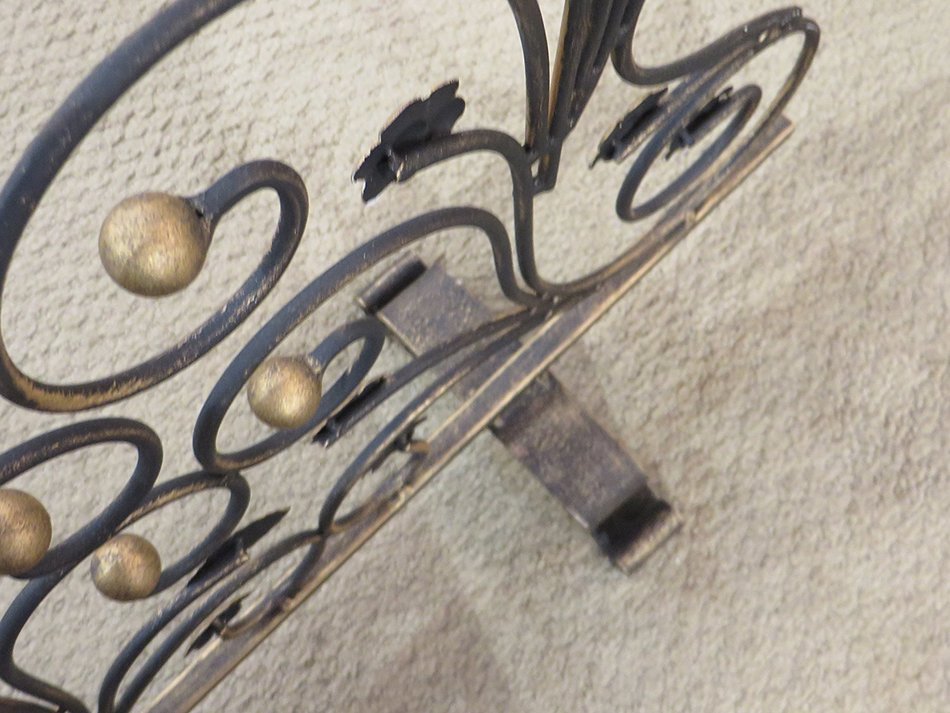 Art Nouveau Dark Gold Firescreen | Deco Swirl Scroll Fireplace Screen N2