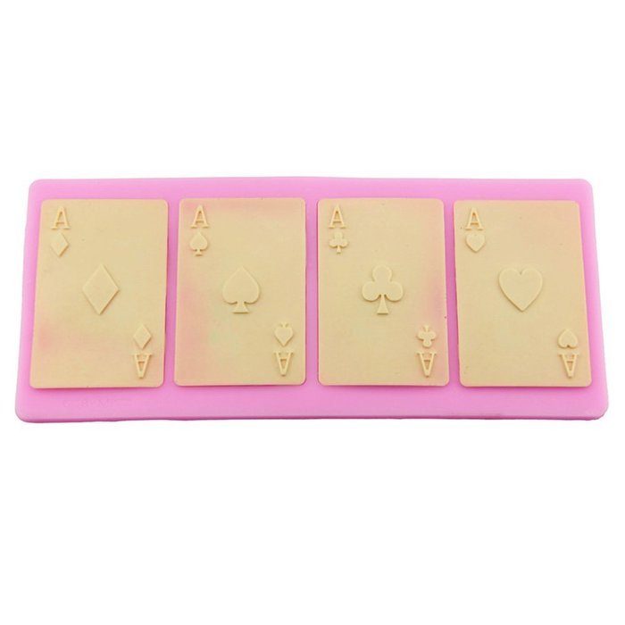 GOOTRADES Poker Shaped Silicone Chocolate Fondant Candy Mold DIY Cake Decorating