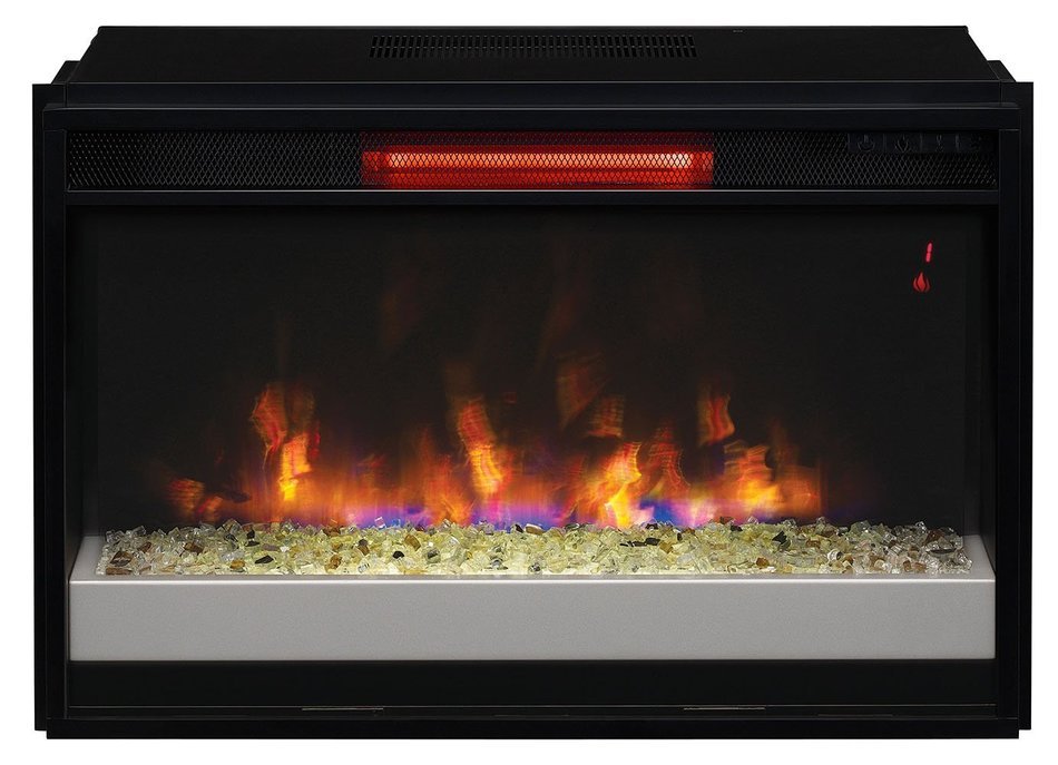 ClassicFlame 26II310GRG-201 26" Contemporary Infrared Quartz Fireplace Insert with Safer Plug N2