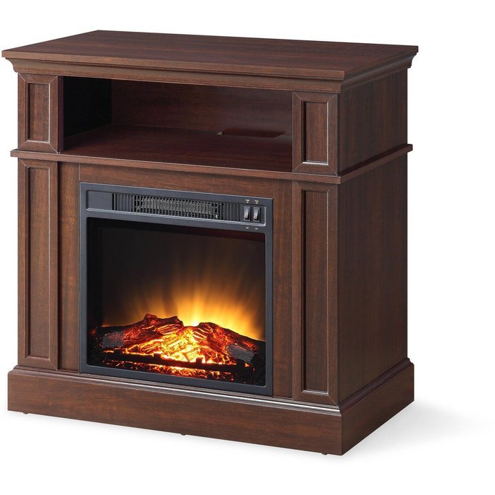 31" Mainstays Media Fireplace Heater for TV's up to 42" Provides Heating up to 400 sq ft and A Flame with or without... N3
