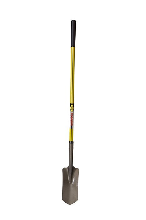 Nupla TS-4-72 Trenching Shovel with 16 Gauge Curved Blade and Butt Grip, 72" Classic Handle, 4" x 12" Blade Size