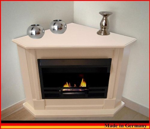 Gel + Ethanol Fire-Places Ethanol Corner Fireplace Model Moskau White N3