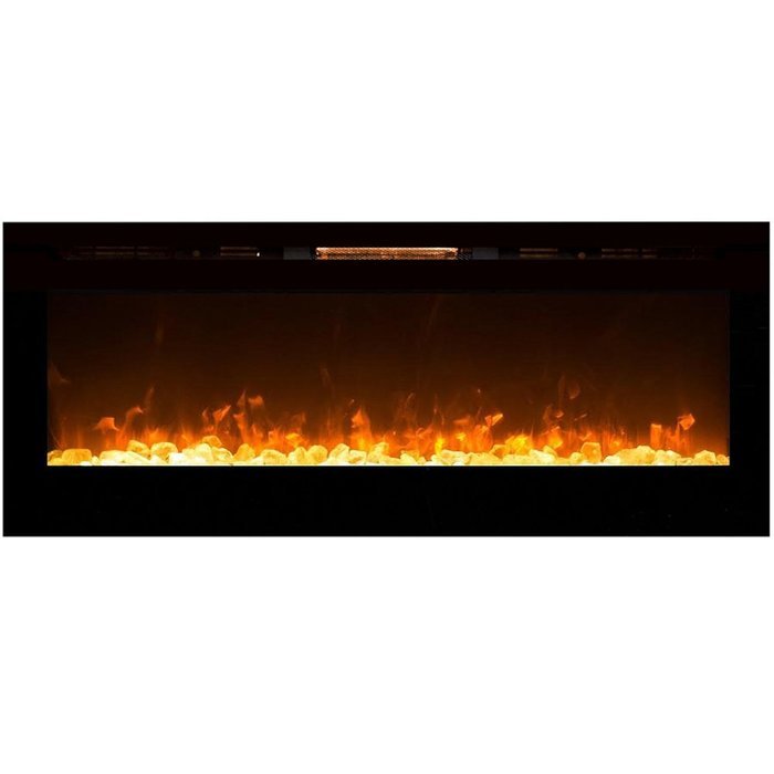 Alpine 60 Inch Crystal Built-In Recessed Wall Mounted Electric Fireplace N3