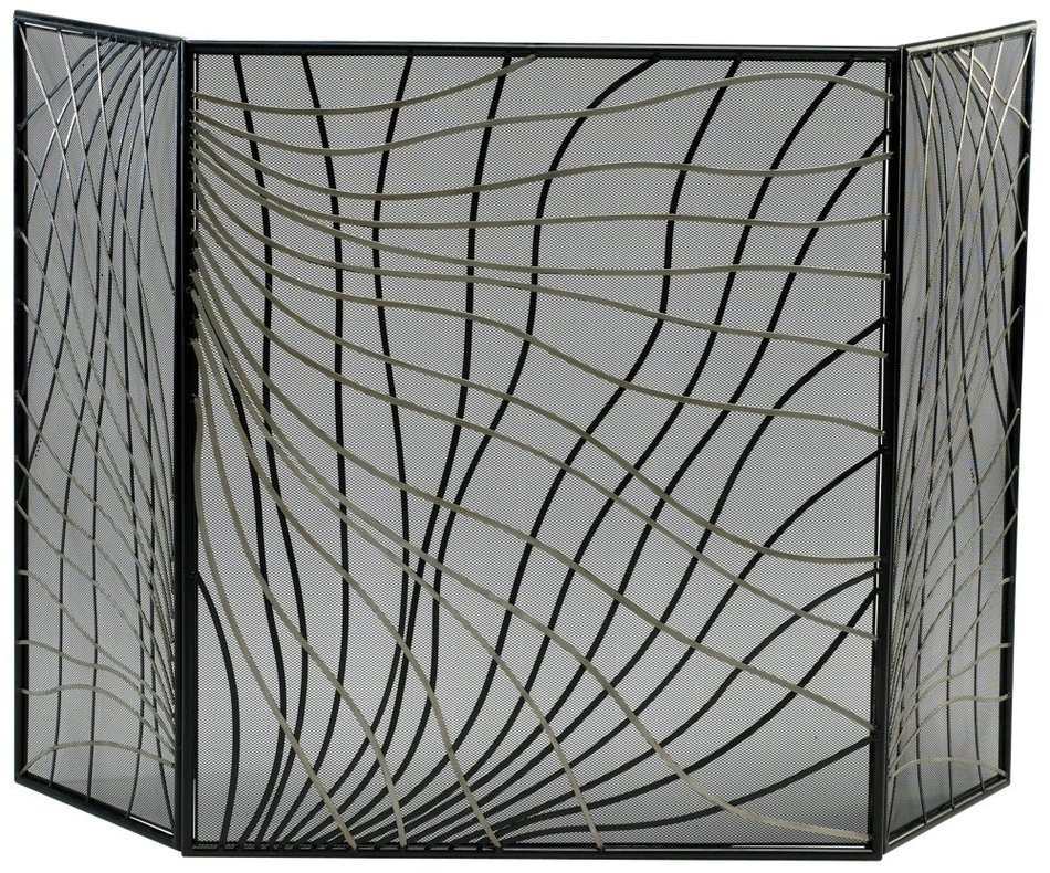 Cyan Lighting 02447 Finley - 50" Fire Screen, Silver/Black Finish