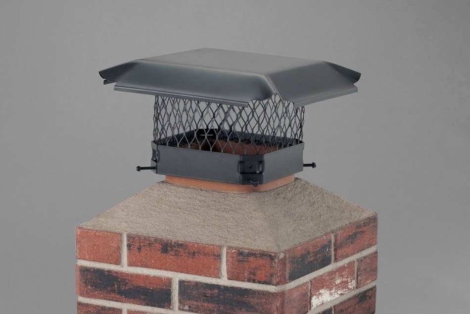 HY-C CBC1818 Single Flue Draft King- Black-Painted Galvanized Steel- 18 in. x 18 in.