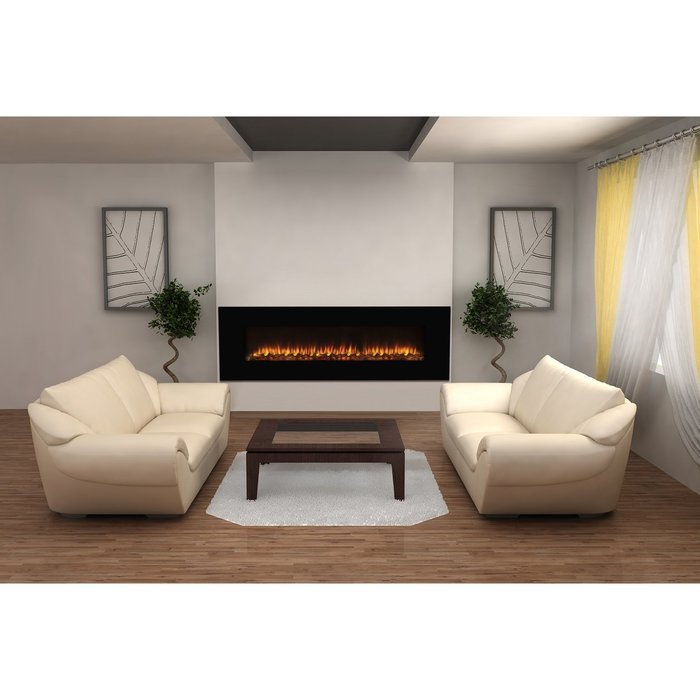 Elite Flame Nile 72" Log Electric Wall Mounted Fireplace N3