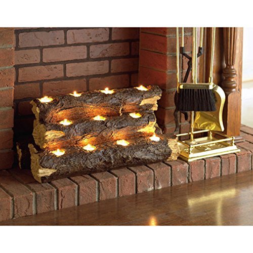 Upton Home Tealight Fireplace Log N2
