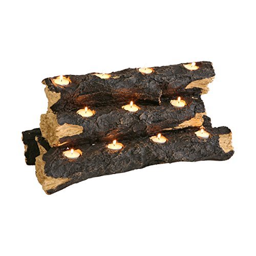 Upton Home Tealight Fireplace Log N3