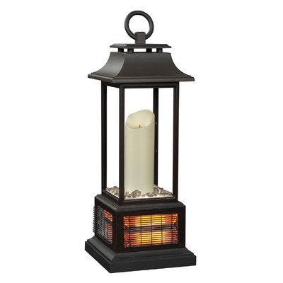 Duraflame 10ILH300-01 30" Portable LED Electric Flameless Candle Lantern with Quartz Radiant Heater For Outdoor...