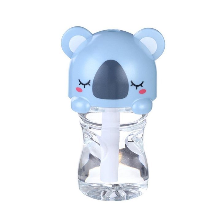Dacawin USB Mini Cartoon Bottle Cap Humidifier Office Air Diffuser (Black) N12