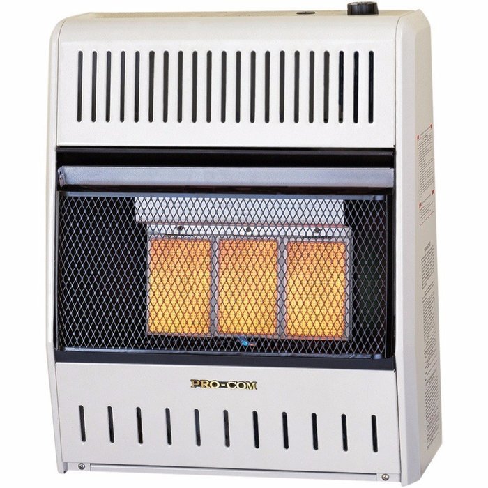 ProCom MNSD3TPA-BB Dual Natural/Propane Gas Vent-Free Heater, 18,000 BTU, Base and Blower Included
