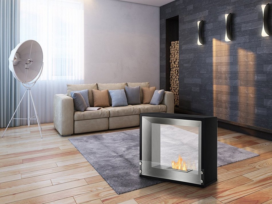 Ignis Mecca Freestanding Ventless Ethanol Fireplace UL Listed / UL Approved Fireplace N5