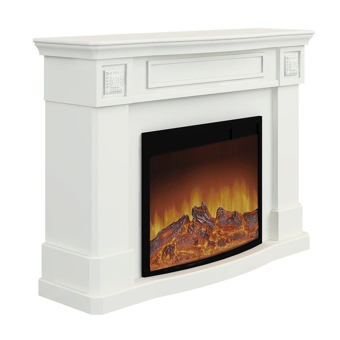 Argo Furniture Alessa Electric Fireplace, White N16