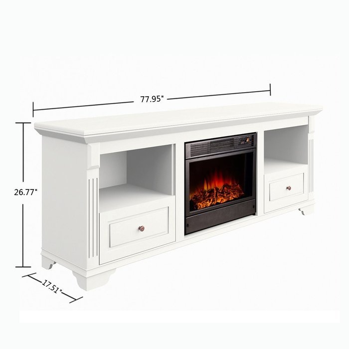 Argo Furniture Alessa Electric Fireplace, White N17