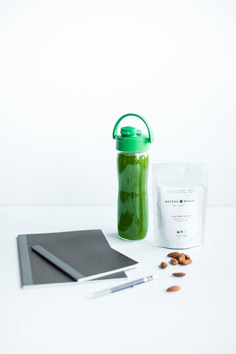 Matcha Ninja 100% Raw Organic Matcha Green Tea. 70 Servings. Cold Water Soluble. Ceremonial Grade. Non-Bitter... N2