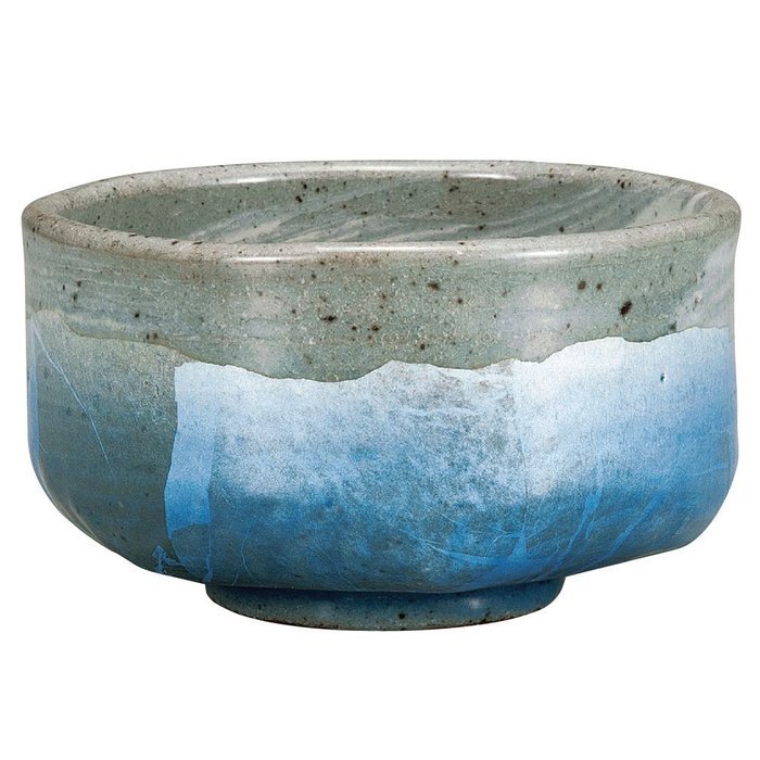 Japanese Matcha Bowl Silver Leaf Kutani Yaki(ware)