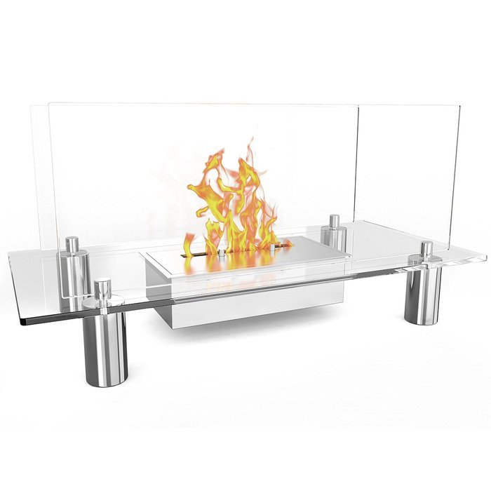 Elite Flame Delano Free Standing Floor Indoor Outdoor Ethanol Fireplace N4