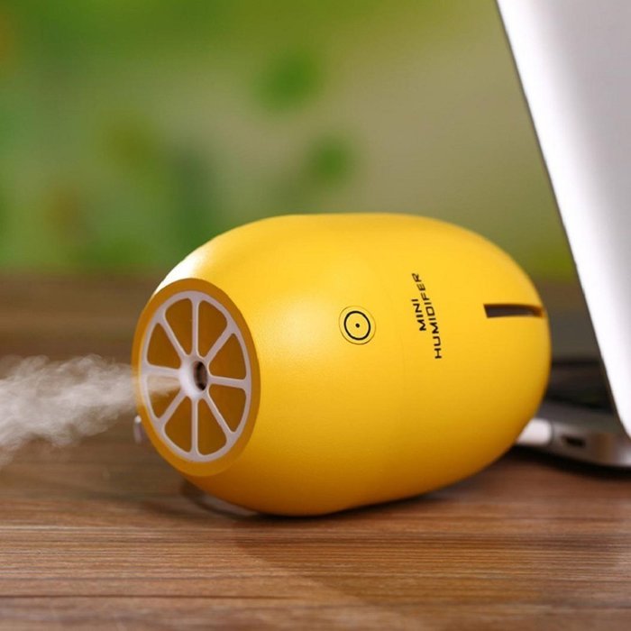 Portable Mini Humidifier USB Air Purifier Atomizer for Home and Office Lemon Look N5