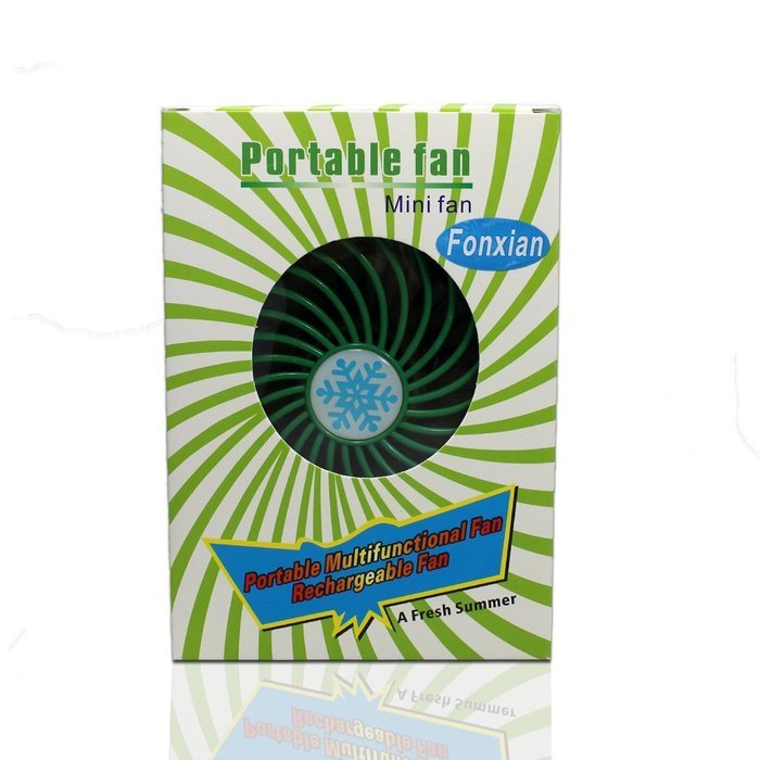 Fonxian Mini Portable Fan Rechargeable Battery Powered Small Table Fan with 3-level Speed (Orange) N22
