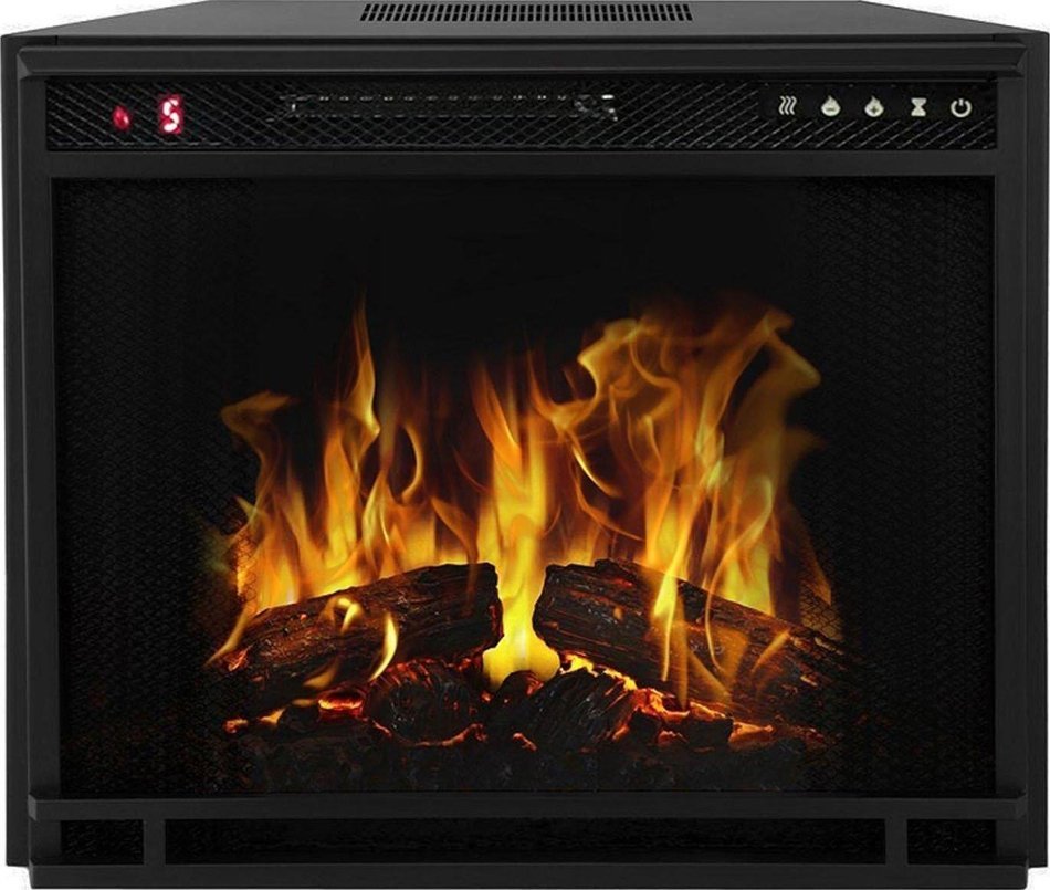 33 Inch LED Ventless Electric Space Heater Built-in Recessed Firebox Fireplace Insert